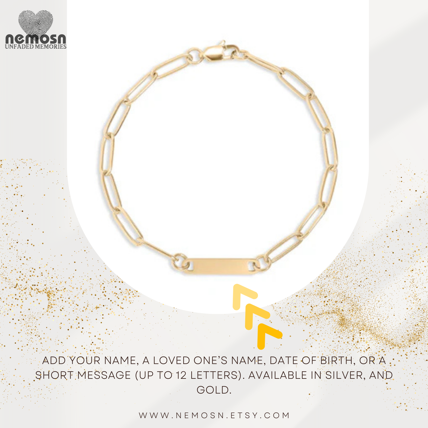NameLink™ – Custom Engravable Bar Bracelet
