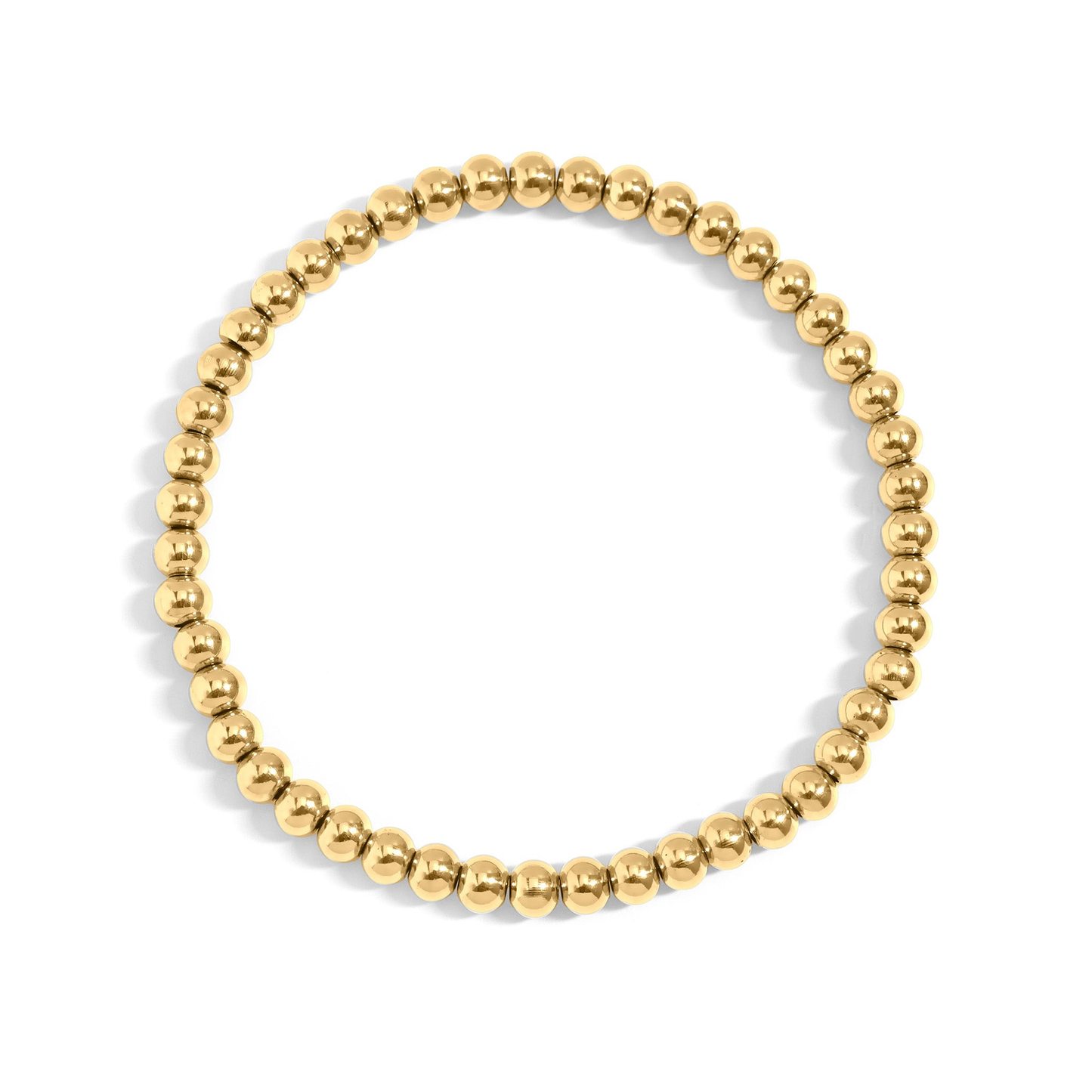 OroBead™ 18K Gold Beaded Bracelet – Available in 4mm, 5mm, 6mm & 8mm | Nemosn™ Minimal Luxe Jewelry