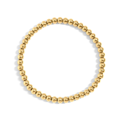 OroBead™ 18K Gold Beaded Bracelet – Available in 4mm, 5mm, 6mm & 8mm | Nemosn™ Minimal Luxe Jewelry