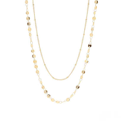DazzleLink™ Layered Disc Chain Necklace – Delicate Shine & Everyday Elegance (Gold & Silver Options)
