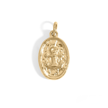 AnchorSoul™ – Textured Nautical Anchor Charm Pendant in Gold & Silver