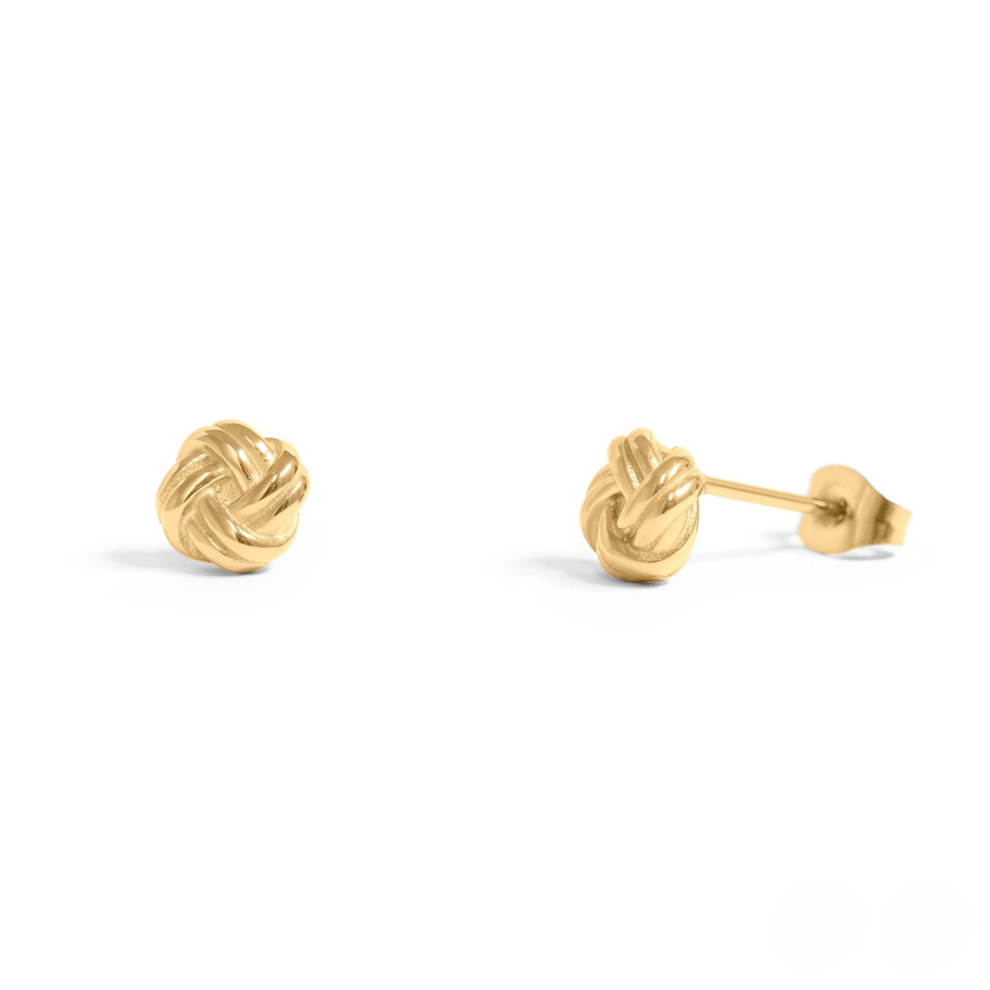 EterniKnot™ Love Knot Stud Earrings – 18K Gold & Silver Plated Symbolic Minimalist Jewelry for Women | Nemosn™ Eternal Bond Collection