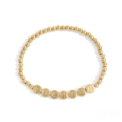 BoldSpirit™ Inspirational Letter Bead Bracelet – Strength, Courage & Confidence (Gold & Silver Options)