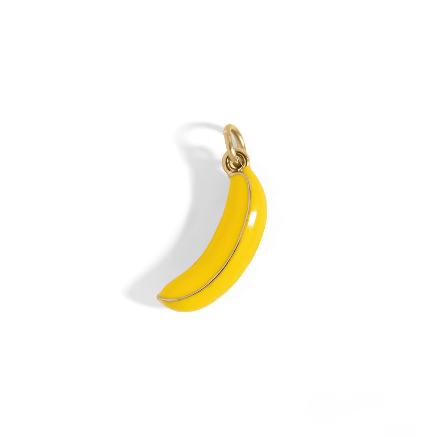 SunnyBend™ – Yellow Enamel Banana Pendant in Gold & Silver | Fun Fruit Charm Necklace by Nemosn