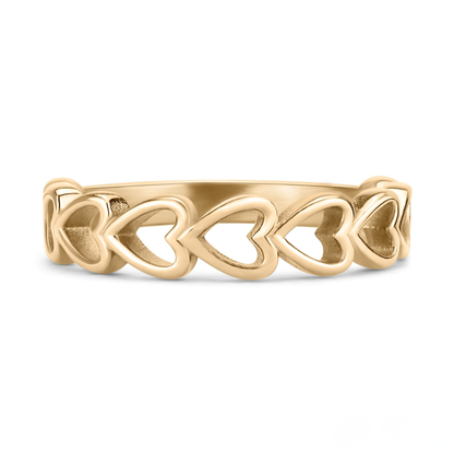 EternaHeart™ – Open Heart Stackable Ring in Silver, Gold & Rose Gold | Timeless Love Band by Nemosn