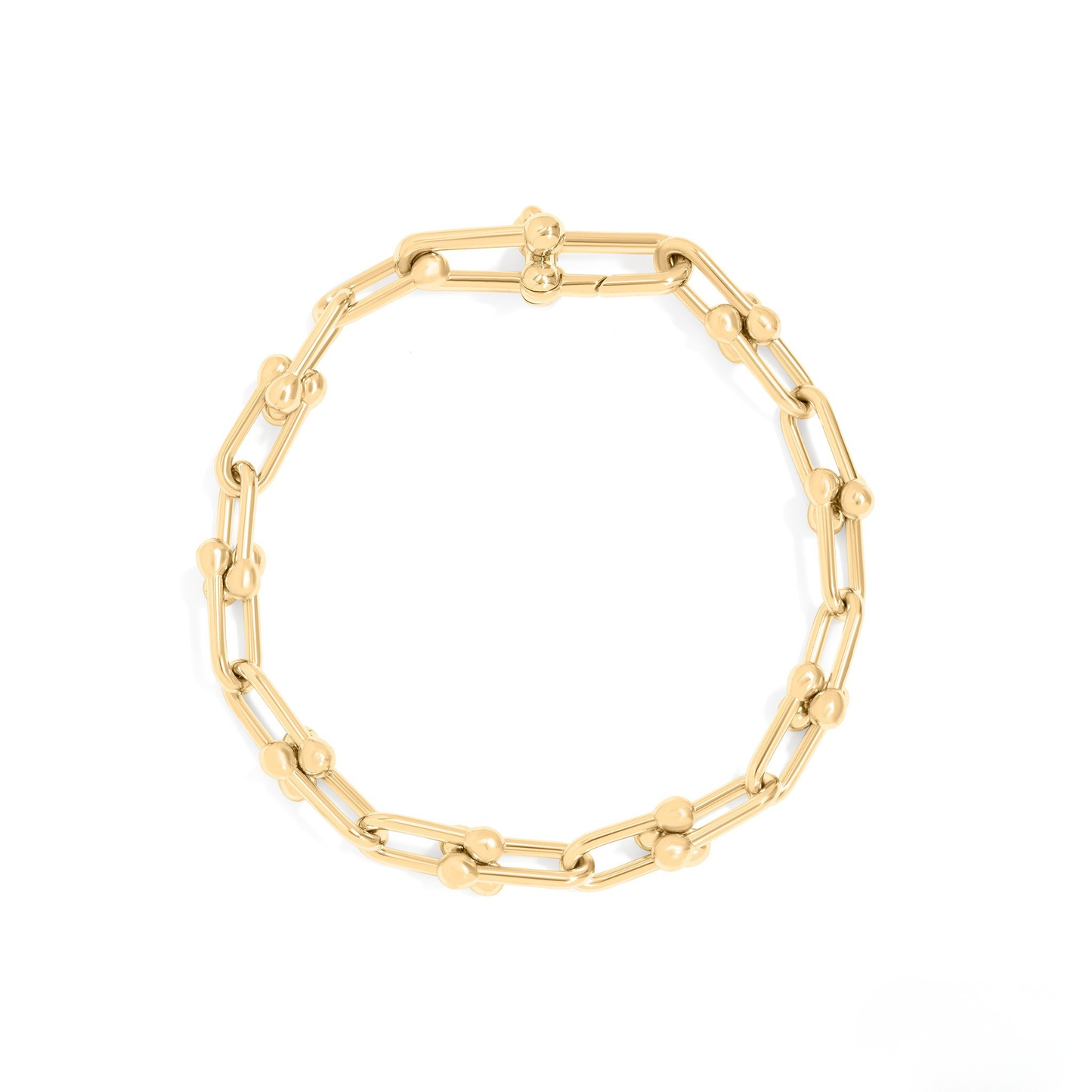OrbLink™ Modern Beaded Link Chain Bracelet – Gold & Silver Adjustable Bracelet | Minimalist Everyday Jewelry Gift for Her