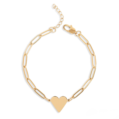 LinkHeart™ – Custom Engravable Heart Bracelet
