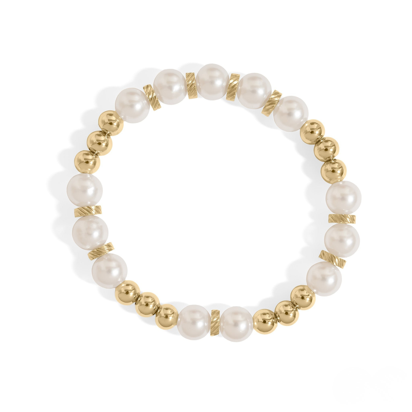 GildedGrace™ Pearl & Metal Accent Bracelet – Luxe Minimalist Jewelry (Gold & Silver Options)