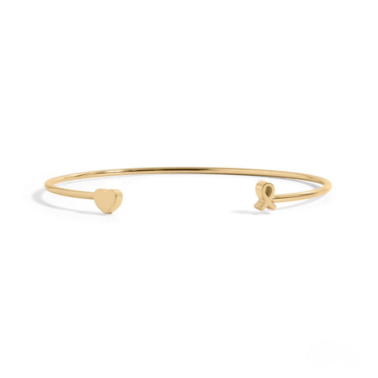 HopeBond™ Heart & Awareness Ribbon Open Cuff Bracelet – Strength, Support & Love (Gold & Silver Options)