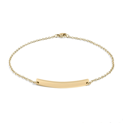 LunaBand™ Engravable Bar Bracelet – Personalized Name or Date Bracelet for Women | Minimalist Chain in Gold, Rose Gold & Silver | NEMOSN