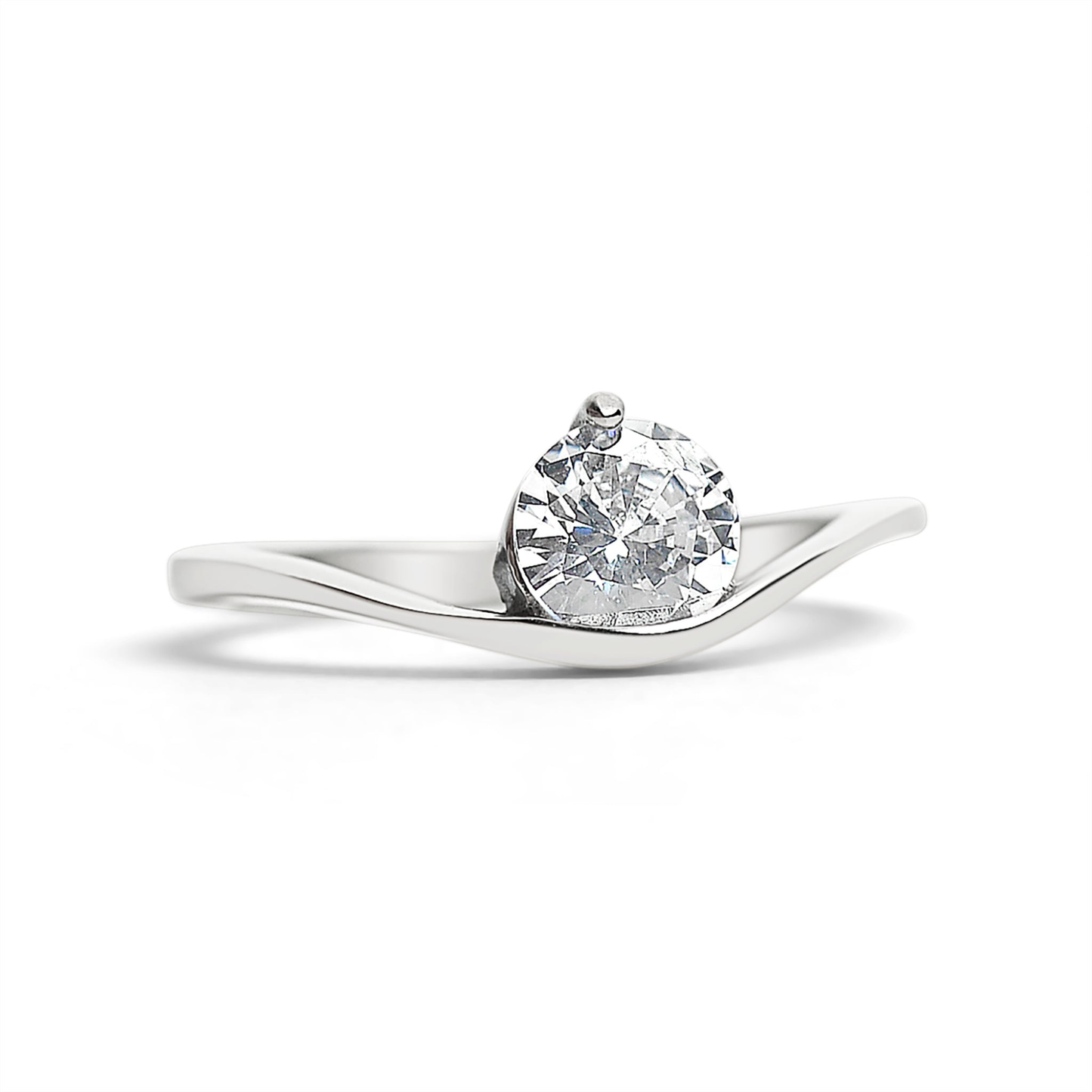 RadiLuxe™ — Modern Flat-Edge Solitaire Ring in Surgical Steel