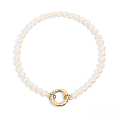 PearlLink™ Classic Pearl Beaded Bracelet with Modern Clasp – Available in Gold & Silver | Nemosn™ Timeless Elegance Collection
