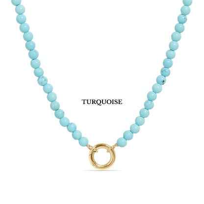 TerraGem™ Natural Gemstone Beaded Necklace – Howlite, Sodalite, Picture Jasper, Amazonite & Turquoise | Nemosn™ Signature Earth Collection