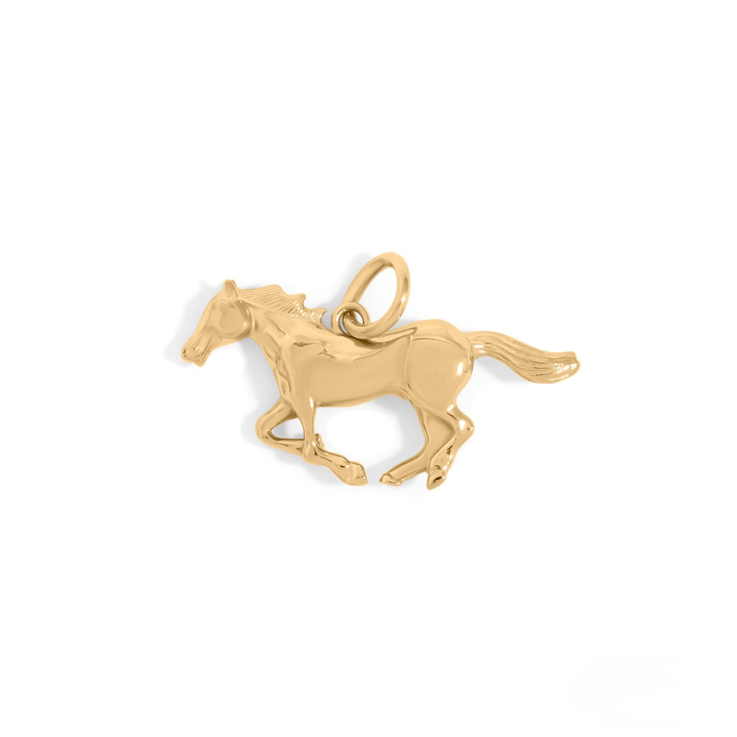 GallopGrace™ – Running Horse Charm Pendant in Gold & Silver