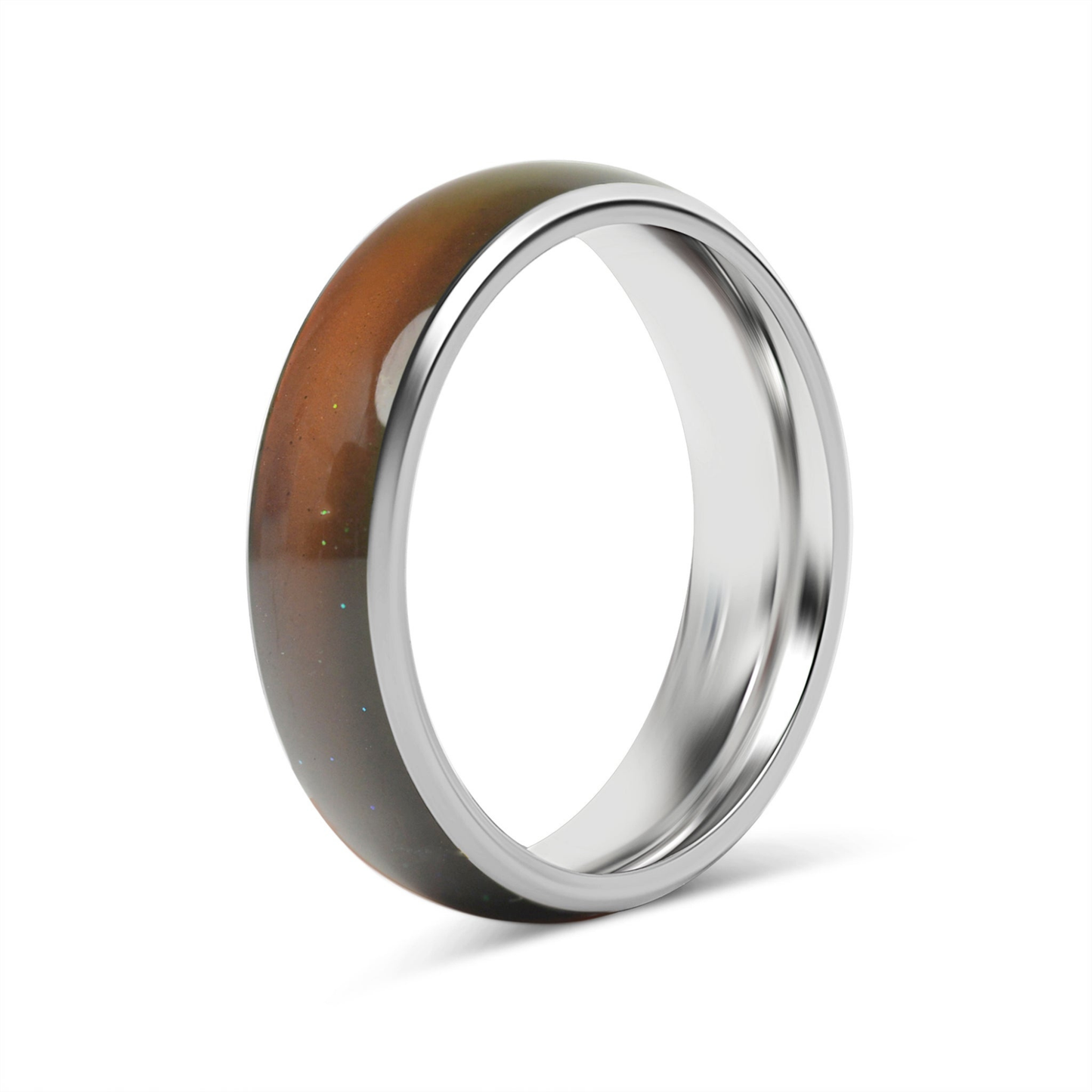 ChromaBand™ Silver Mood Ring – Color Changing Stainless Steel Emotion Ring