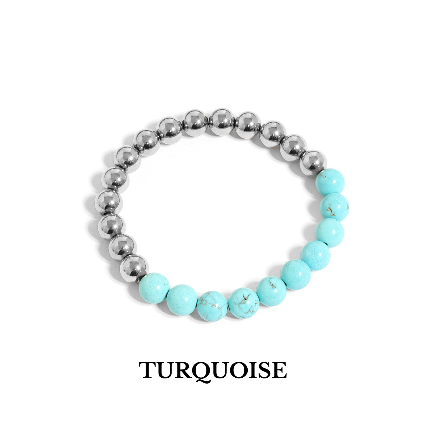 DualAura™ Gemstone Harmony Bracelet – Available in Gold & Silver with Turquoise, Howlite, Onyx & Pearl | Nemosn™ Balance & Energy Jewelry