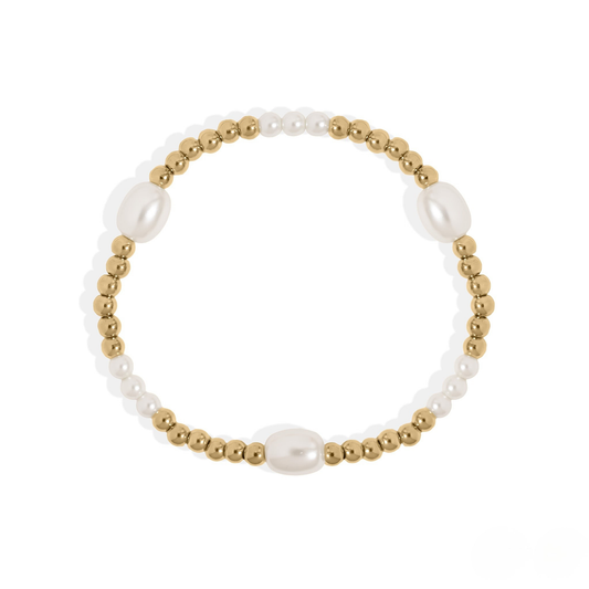 LumiPearl™ Polished Pearl Accent Bracelet – Delicate Minimalist Luxury (Gold & Silver Options)