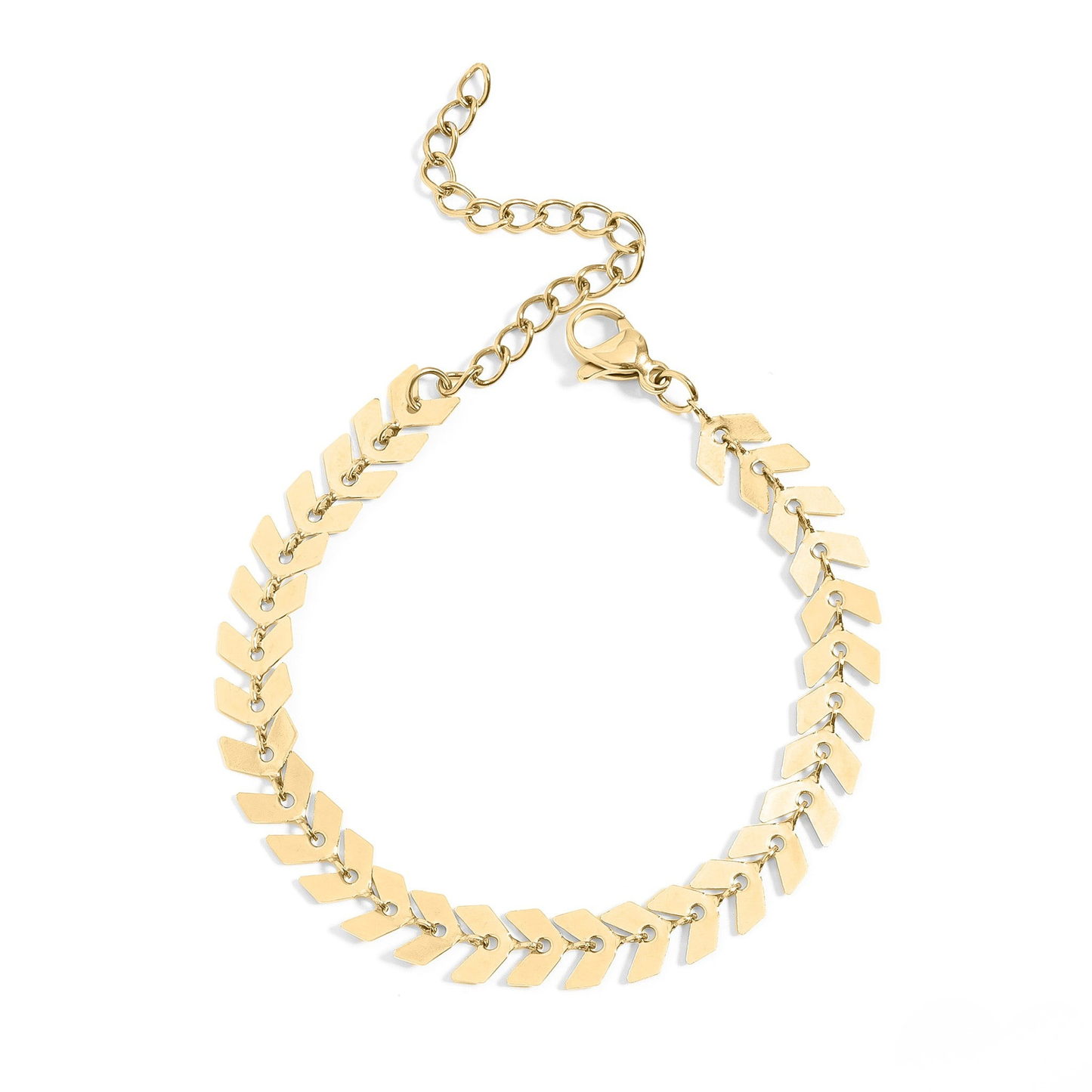 VeloLink™ Chevron Chain Bracelet – Sleek, Modern & Adjustable (Gold & Silver Options)