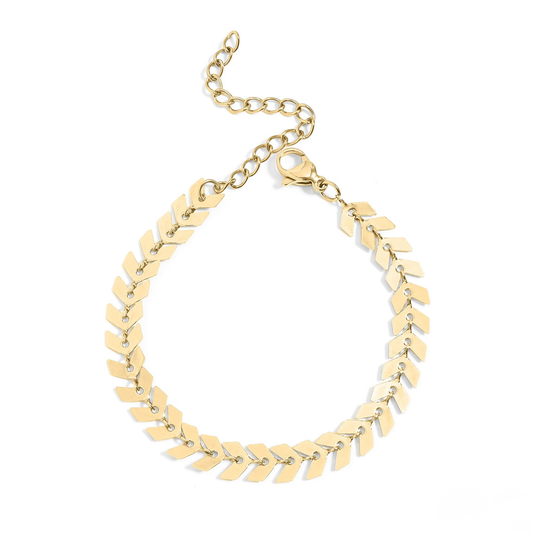 VeloLink™ Chevron Chain Bracelet – Sleek, Modern & Adjustable (Gold & Silver Options)
