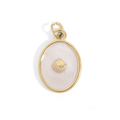 ShellGlow™ – Mother of Pearl Sea Shell Charm Pendant in Gold & Silver