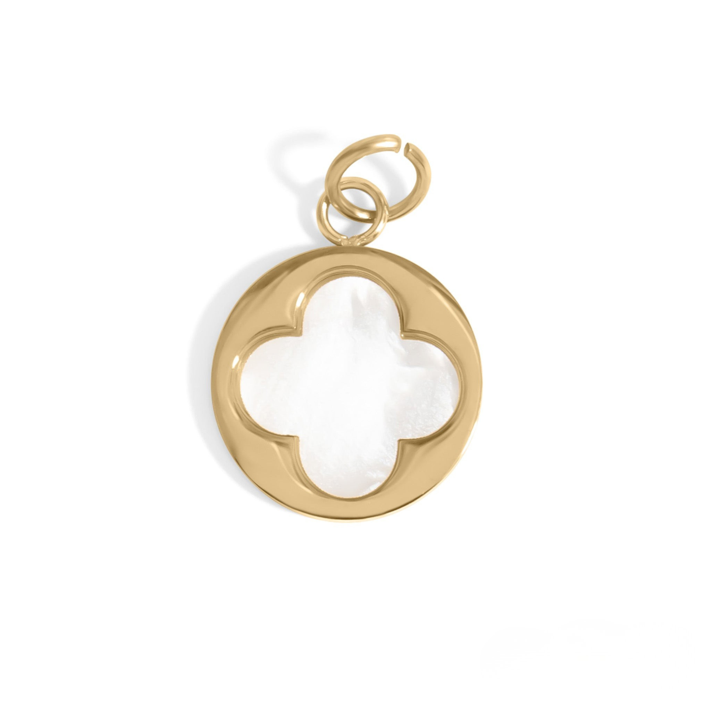 LunaClover™ – Mother of Pearl Clover Pendant in Gold & Silver | Elegant Stainless Steel Charm by Nemosn