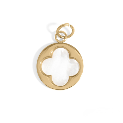 LunaClover™ – Mother of Pearl Clover Pendant in Gold & Silver | Elegant Stainless Steel Charm by Nemosn