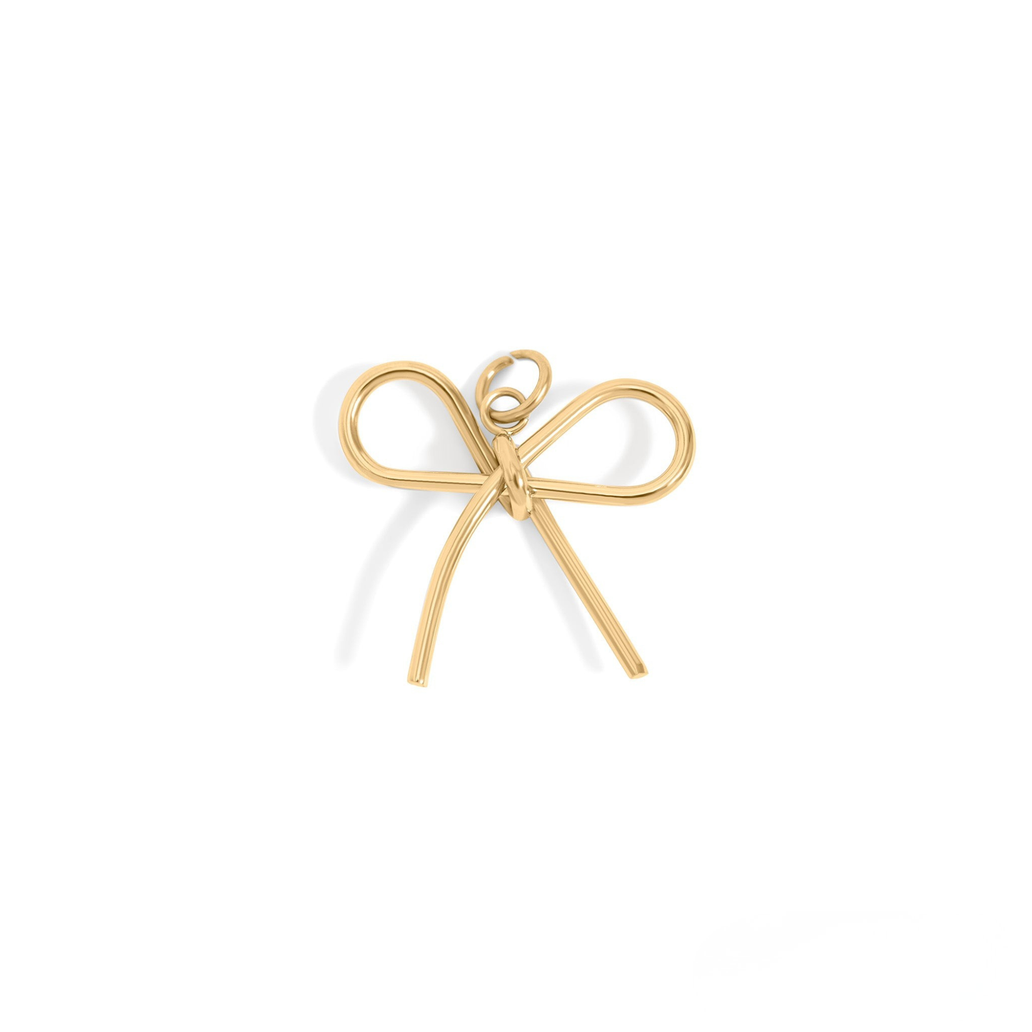 RibbonGleam™ Pendant – 18K Gold & Silver Stainless Steel Bow Charm | Minimalist, Elegant & Feminine Jewelry by Nemosn