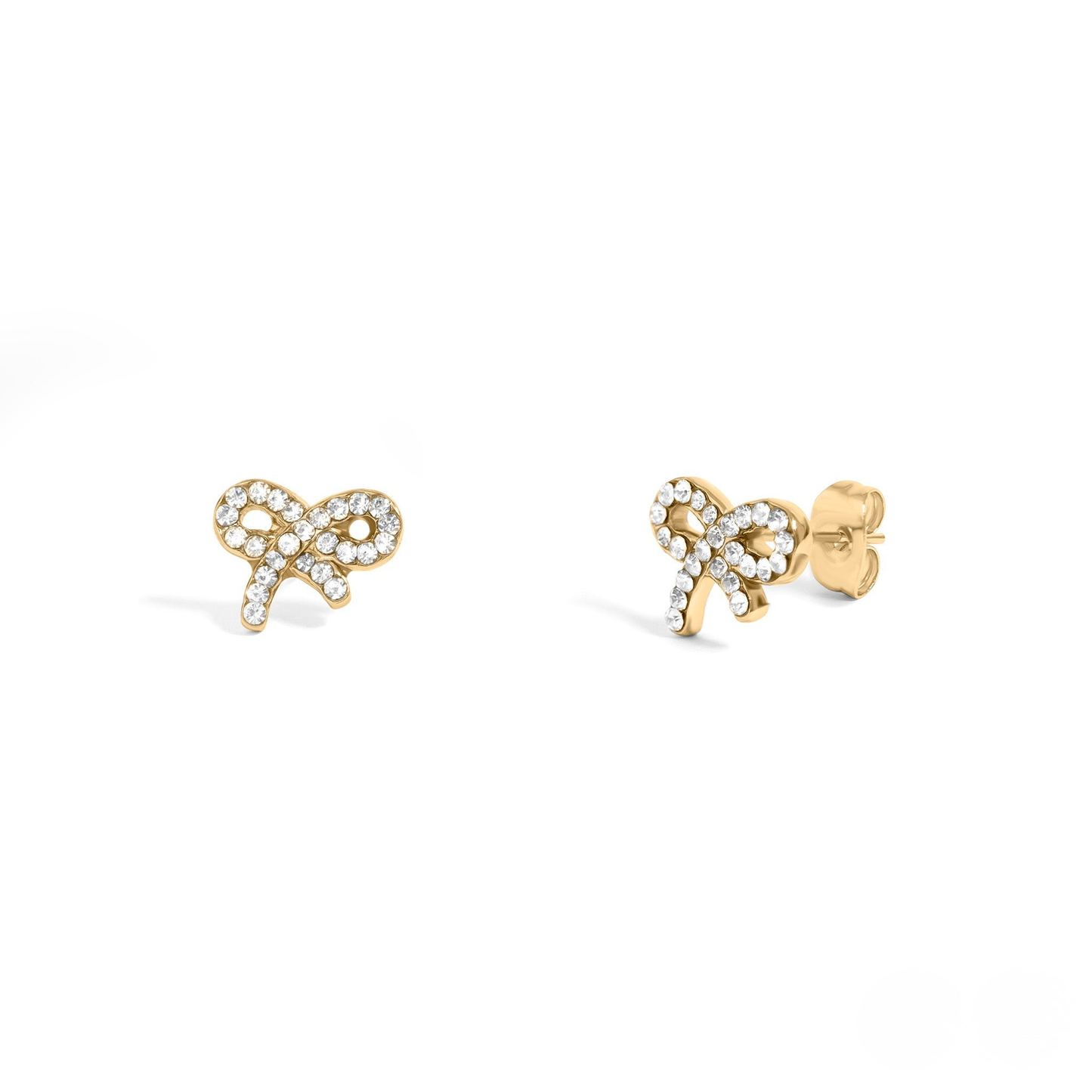 MiniBow™ Crystal Stud Earrings – 18K Gold & Silver Plated Dainty Bow Jewelry for Women | Nemosn™ Everyday Sparkle Collection