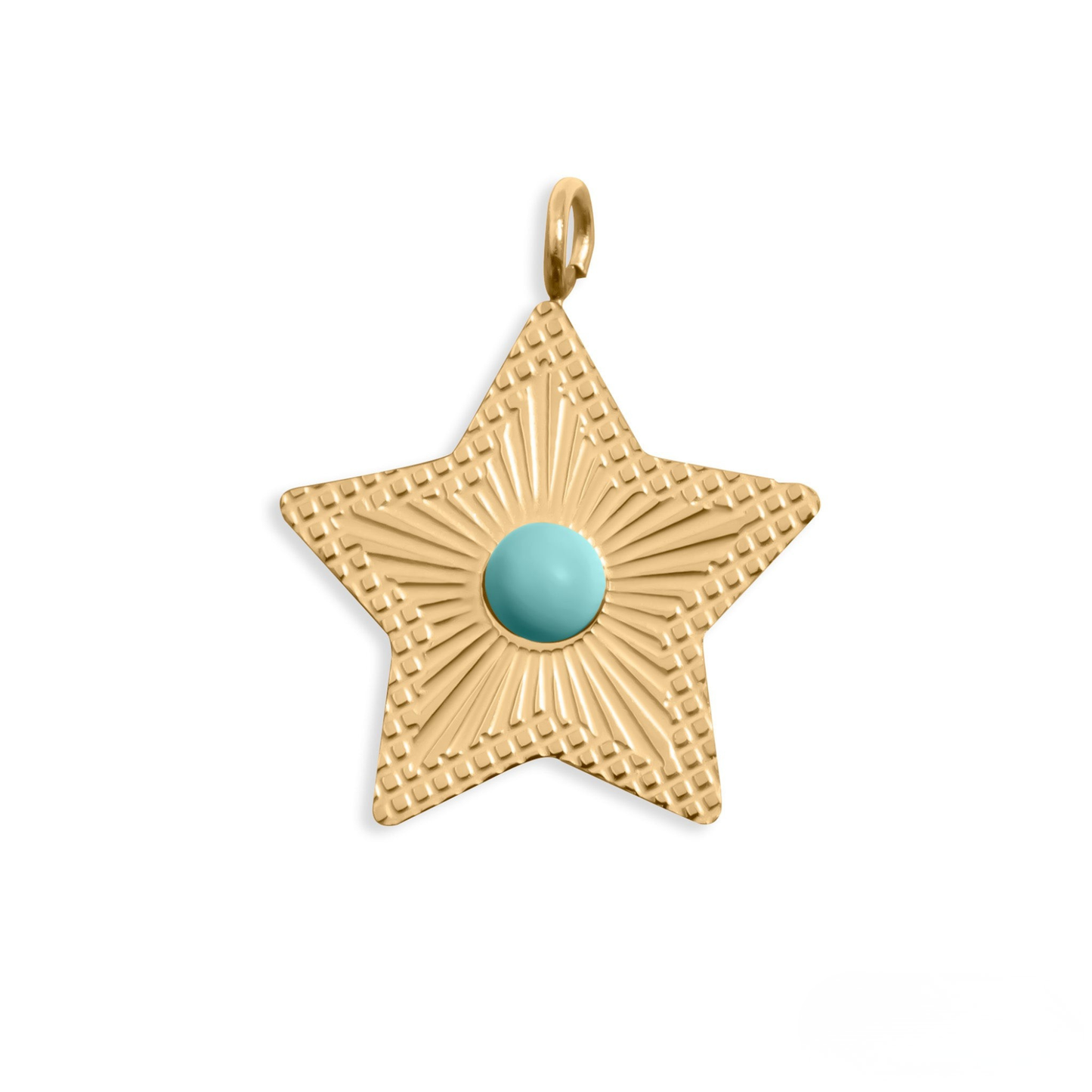 StarLume™ – Turquoise Star Pendant in 18K Gold & Silver Finish