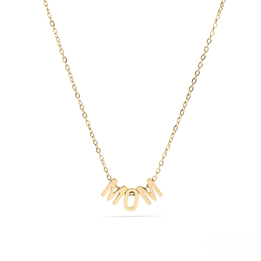 EverMom™ Minimalist MOM Letter Necklace | Meaningful Gift for Mothers | Gold & Silver