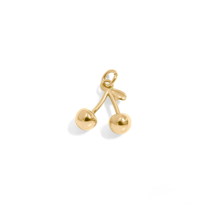 CherryGleam™ Pendant – 18K Gold & Silver Stainless Steel Double Cherry Charm | Playful, Minimalist & Symbolic Jewelry by Nemosn