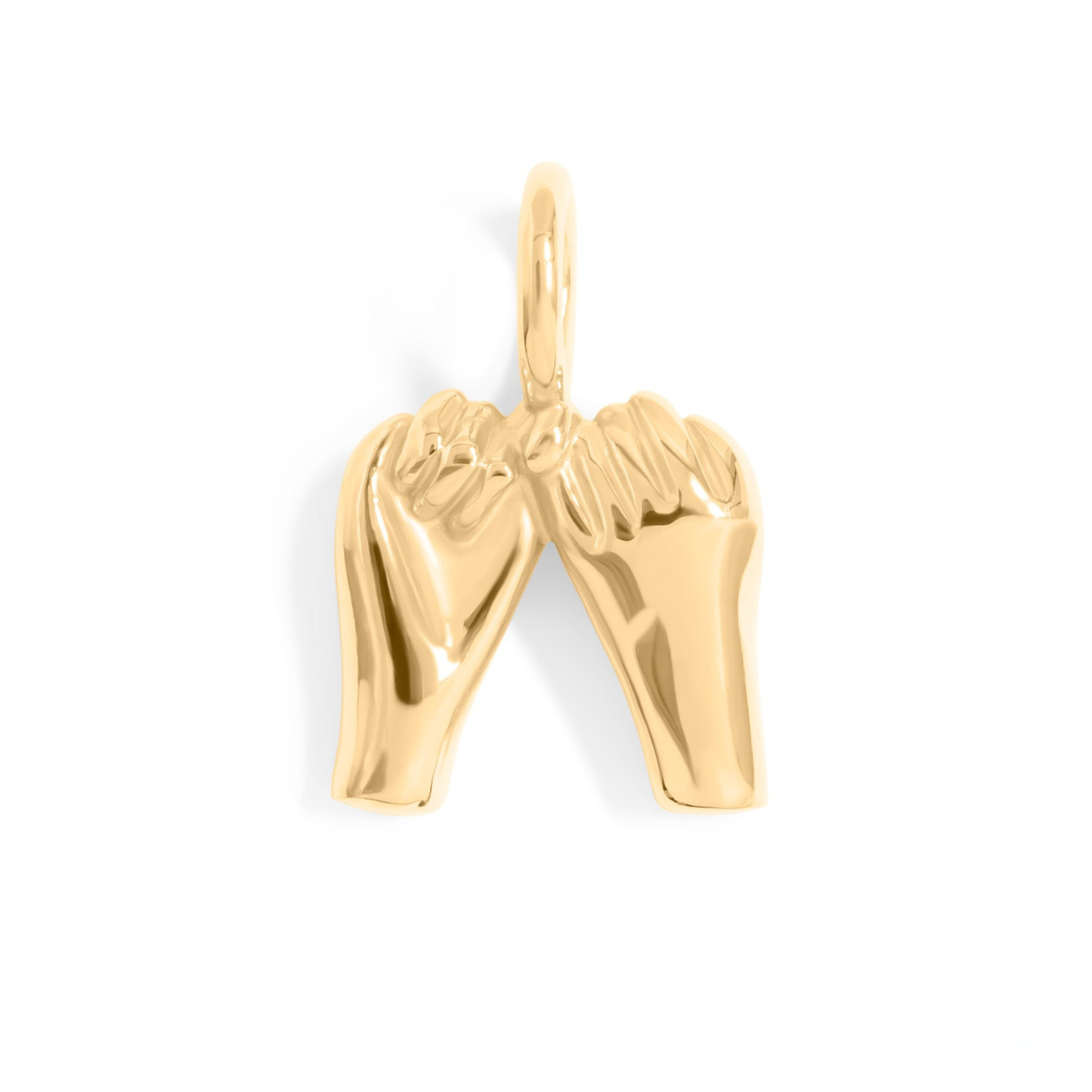UnityBond™ Pendant – 18K Gold & Silver Stainless Steel Interlocking Hands Charm | Friendship, Promise & Love Jewelry