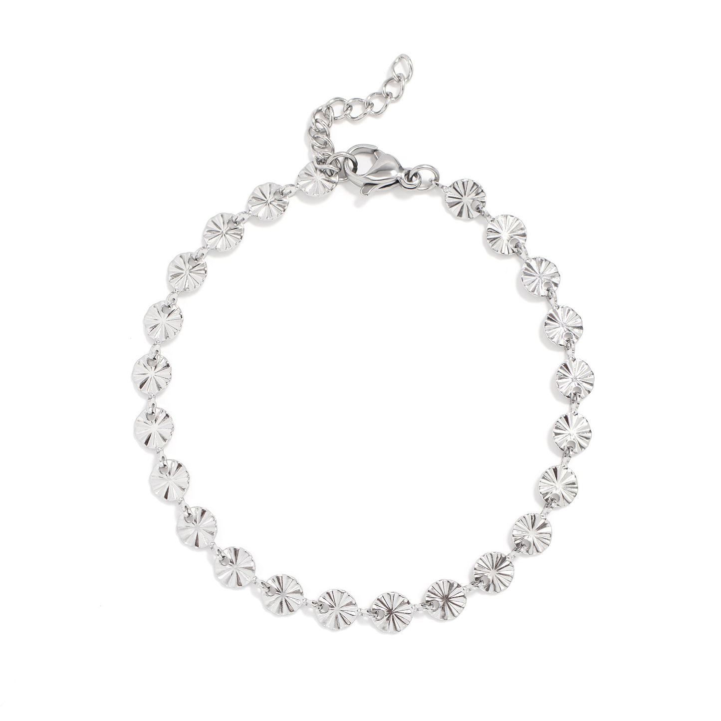 SolisLink™ Sunburst Disc Chain Bracelet – Adjustable Gold & Silver Minimalist Bracelet | Everyday Wear Jewelry Gift for Her