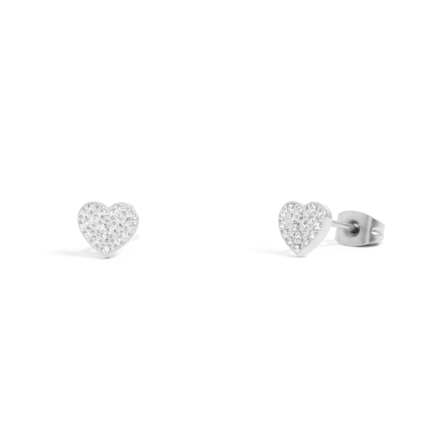 Amoura™ Crystal Heart Stud Earrings – 18K Gold & Silver Plated Romantic Jewelry for Women | Nemosn™ Dainty Love-Inspired Collection