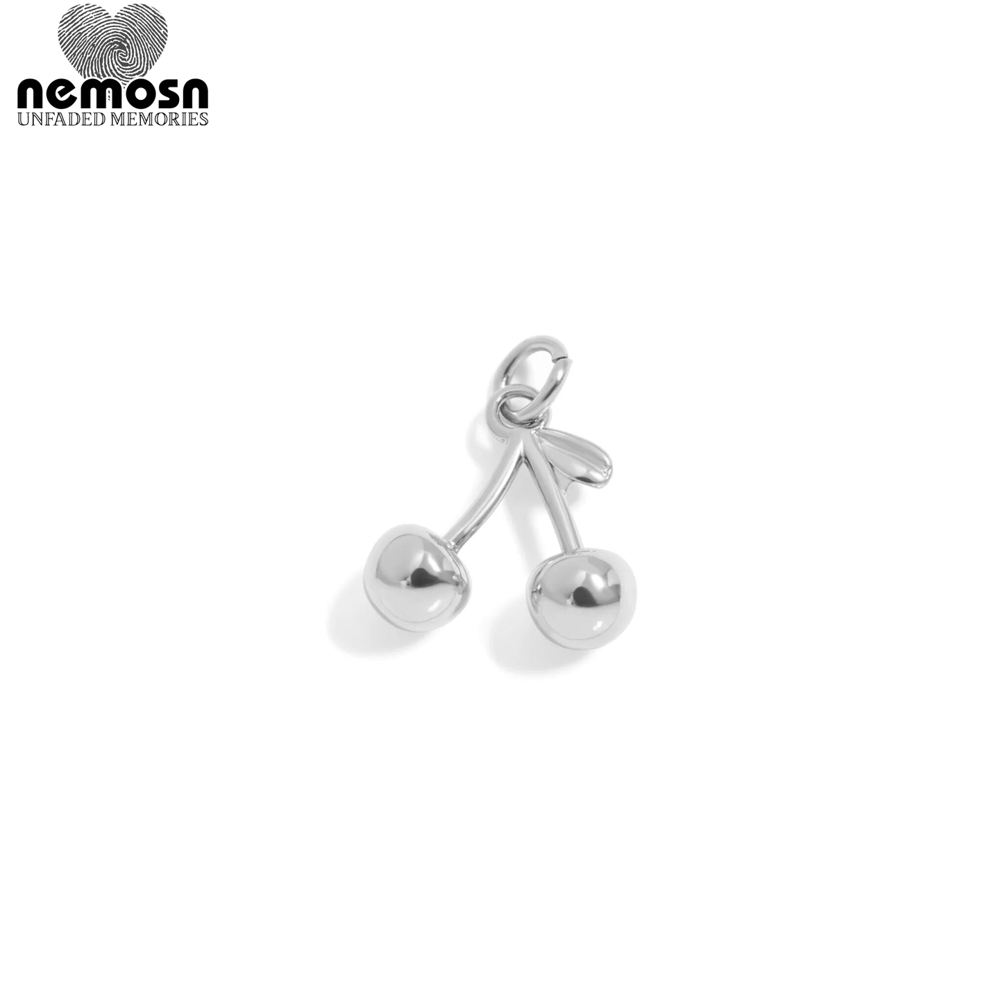 CherryGleam™ Pendant – 18K Gold & Silver Stainless Steel Double Cherry Charm | Playful, Minimalist & Symbolic Jewelry by Nemosn