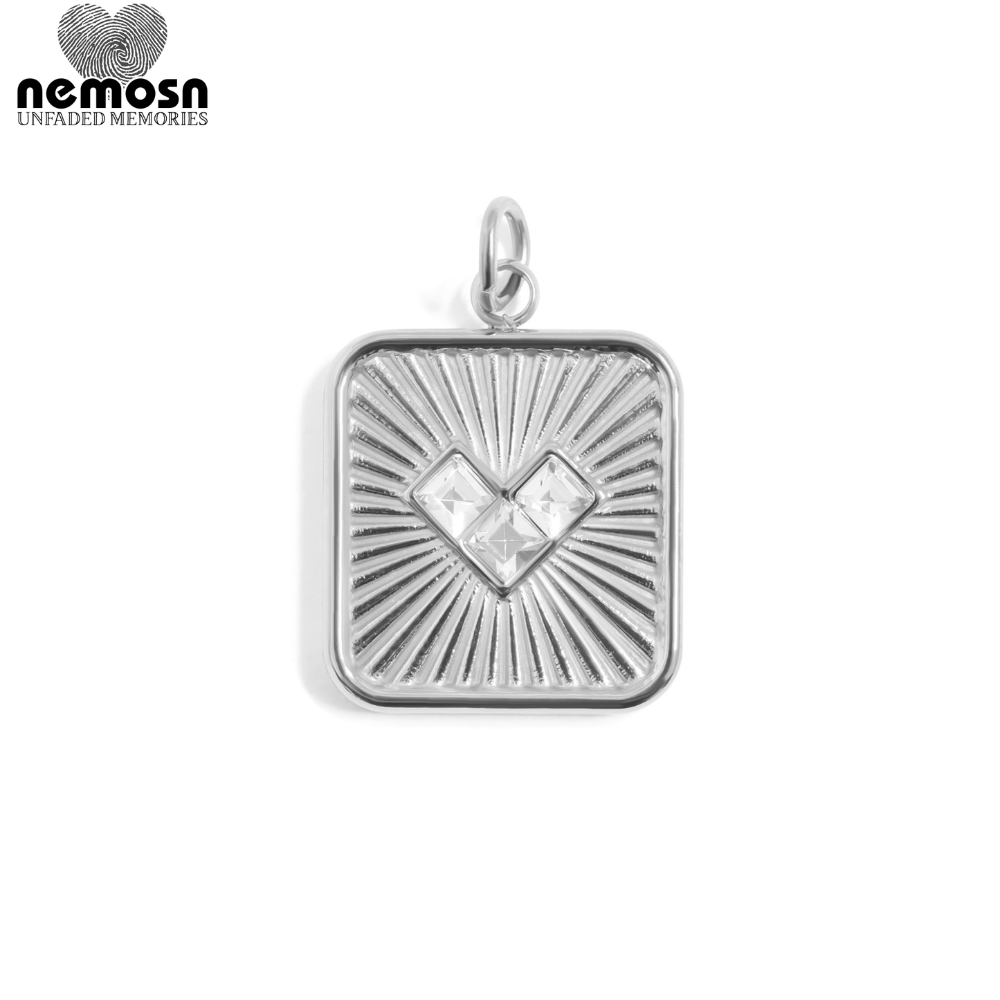 HeartRay™ – Radiant Heart Pendant in 18K Gold & Silver Finish