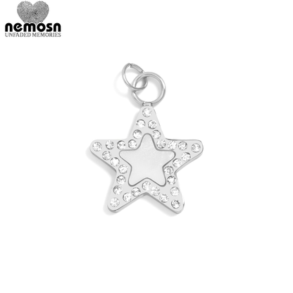 StarLuxe™ – Crystal Star Pendant in Gold & Silver | Sparkling Celestial Charm Necklace by Nemosn