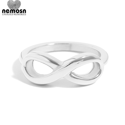 InfinityLuxe™ — Timeless Infinity Ring in Polished Gold & Silver
