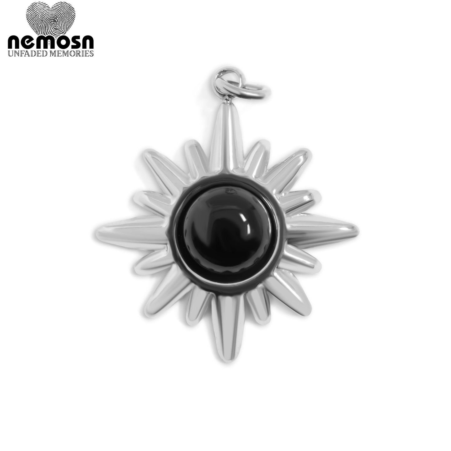 SolarEclipse™ – Radiant Sun Pendant in 18K Gold & Silver Finish