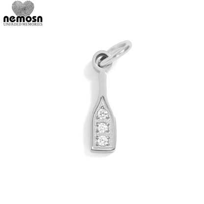 BubblyCharm™ – Champagne Bottle Pendant in Gold & Silver | Sparkling Celebration Charm by Nemosn