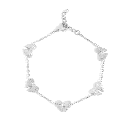 BowGleam™ Dainty Bow Chain Bracelet – Adjustable Gold & Silver Bracelet | Cute Minimalist Jewelry Gift for Her