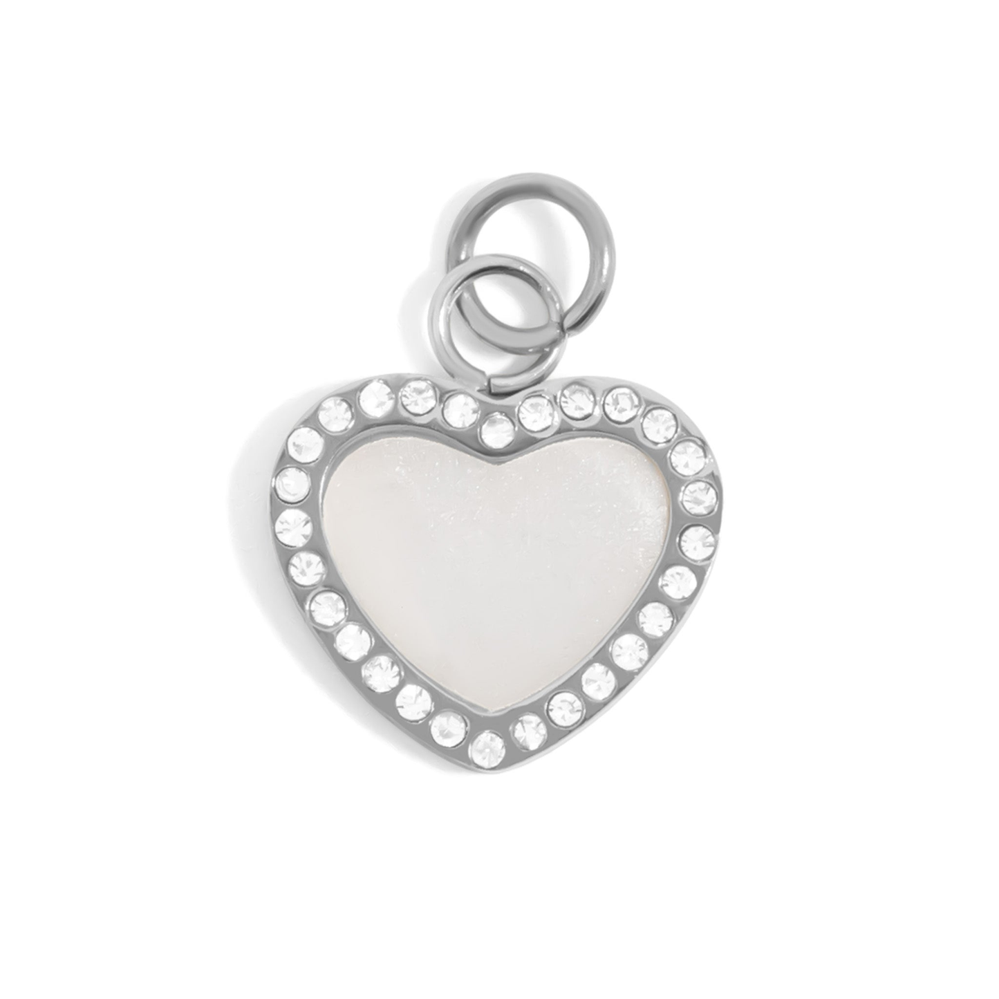 EternaGlow™ – Crystal Heart Charm Pendant in Gold & Silver