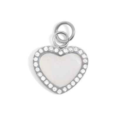 EternaGlow™ – Crystal Heart Charm Pendant in Gold & Silver