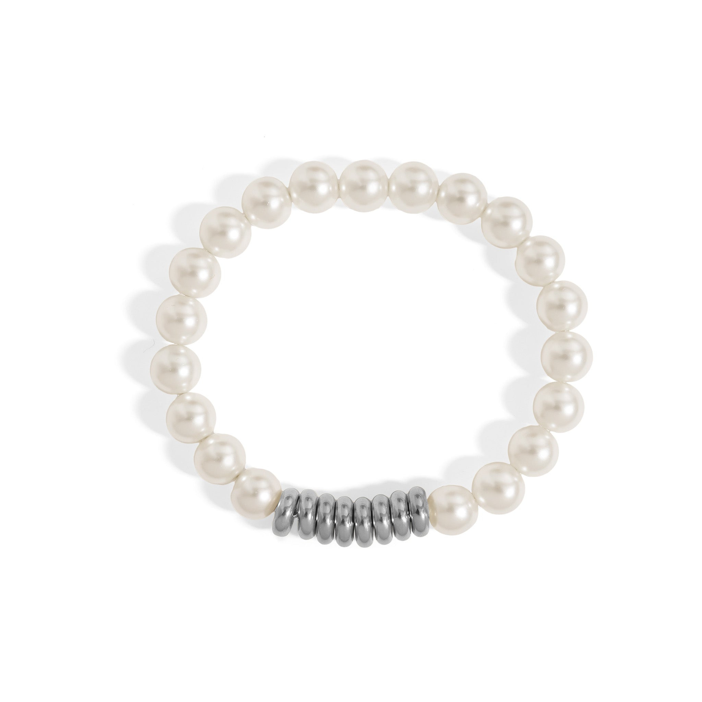 PearlBound™ Elegant Faux Pearl Bracelet | 18K Gold / Silver Accent | Waterproof, Tarnish-Free | Timeless Minimal Style