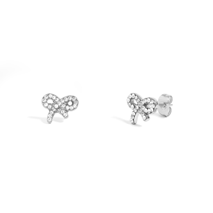 MiniBow™ Crystal Stud Earrings – 18K Gold & Silver Plated Dainty Bow Jewelry for Women | Nemosn™ Everyday Sparkle Collection