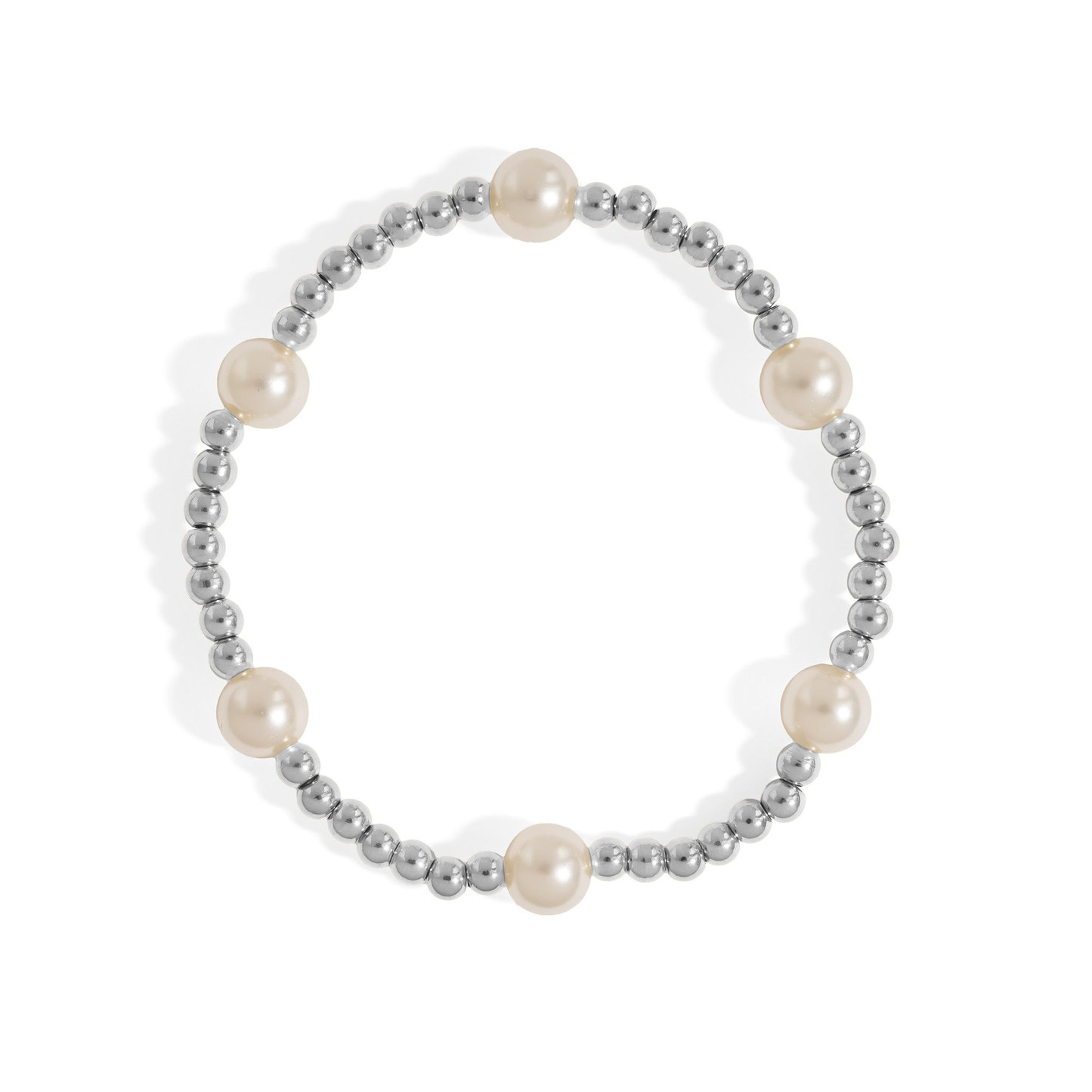 AuraPearl™ Classic Pearl & Metal Bead Bracelet – Minimalist Everyday Luxury (Gold & Silver Options)