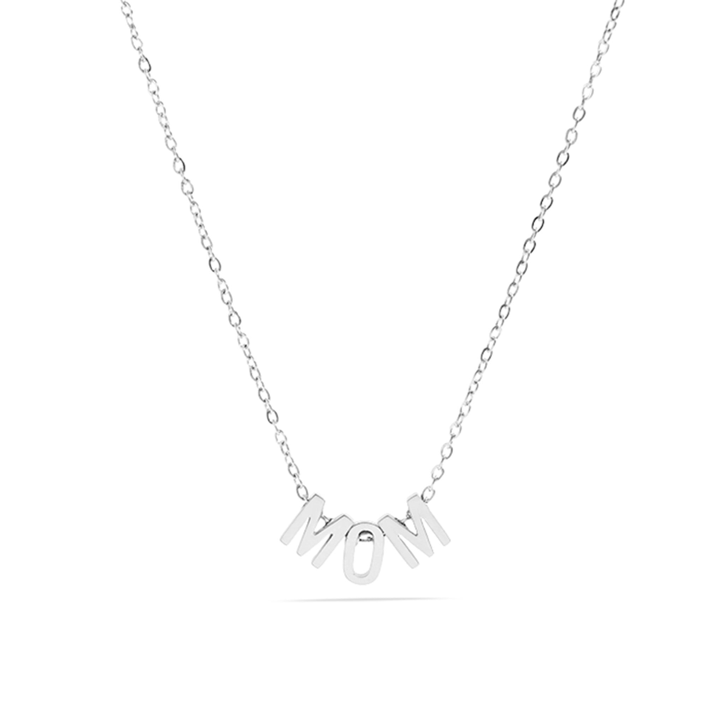 EverMom™ Minimalist MOM Letter Necklace | Meaningful Gift for Mothers | Gold & Silver
