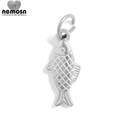FinCharm™ Pendant – 18K Gold & Silver Stainless Steel Fish Charm | Good Luck, Prosperity & Ocean-Inspired Jewelry by Nemosn