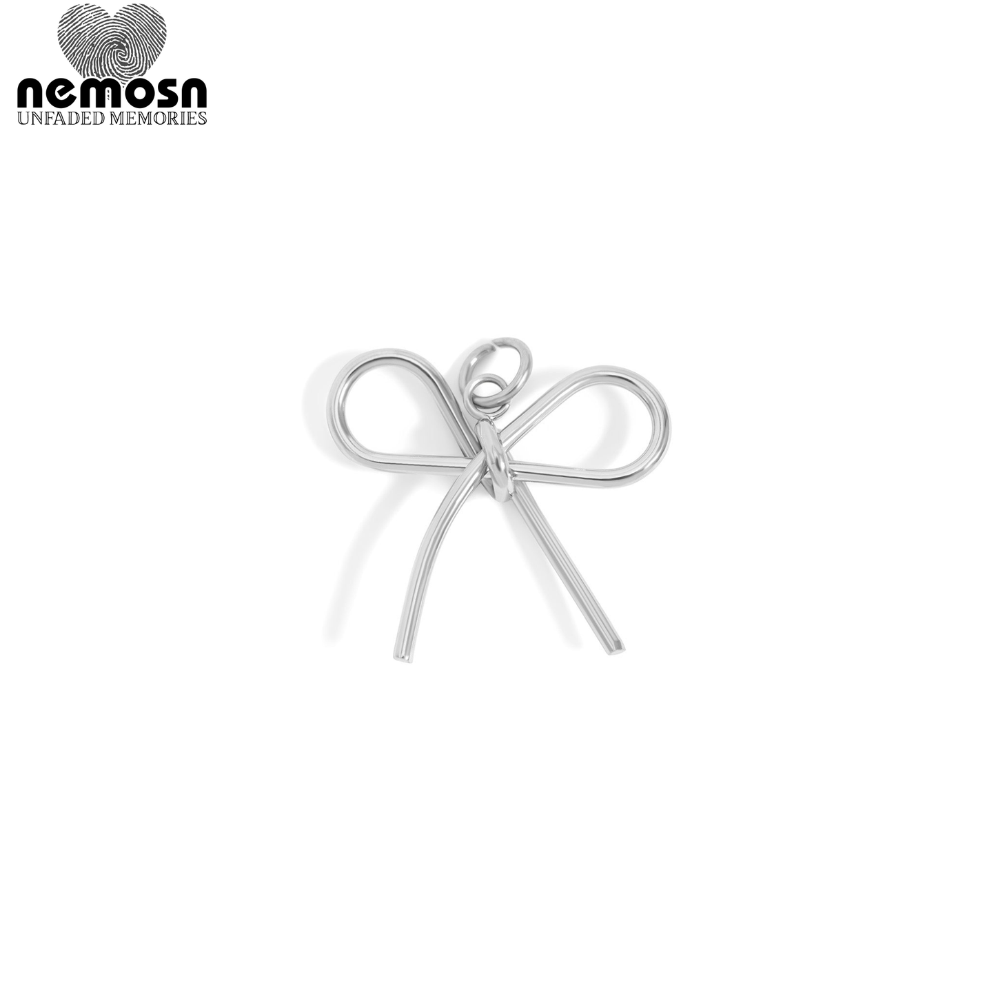 RibbonGleam™ Pendant – 18K Gold & Silver Stainless Steel Bow Charm | Minimalist, Elegant & Feminine Jewelry by Nemosn