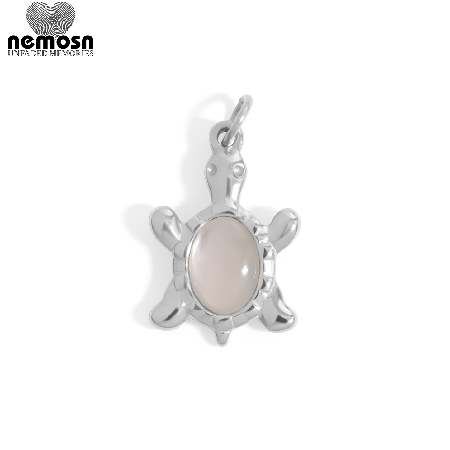 TideTurtle™ – Ocean Gemstone Turtle Charm Pendant in Gold & Silver